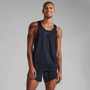 2XU Light Speed Tech Singlet | Black / Black Reflective | Mens