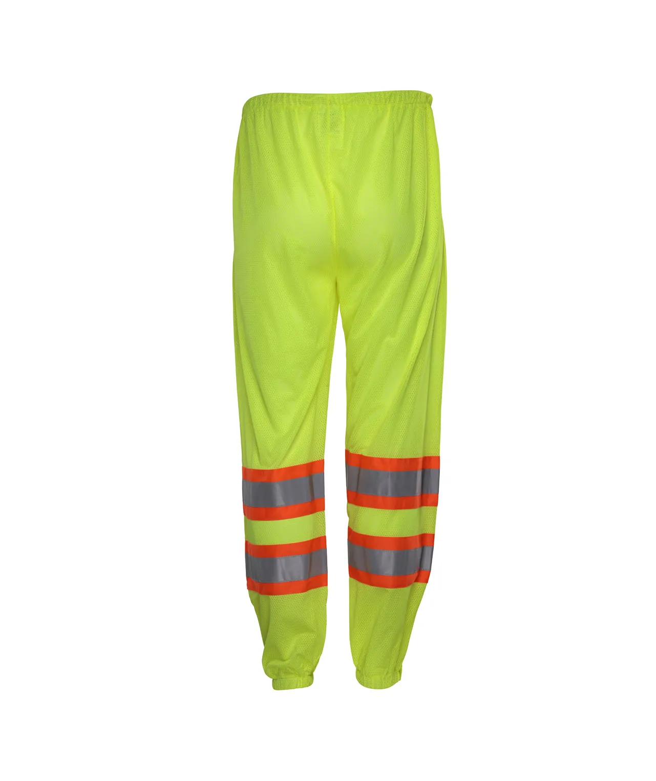 701CSLM Lightweight Poly Mesh Hi-Vis Pants Elastic Waistband & Ankle Pass Through Pockets Generic Contrasting Tape