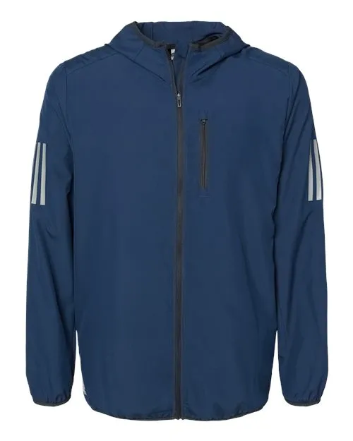 Adidas Men's Hooded Full-Zip Windbreaker