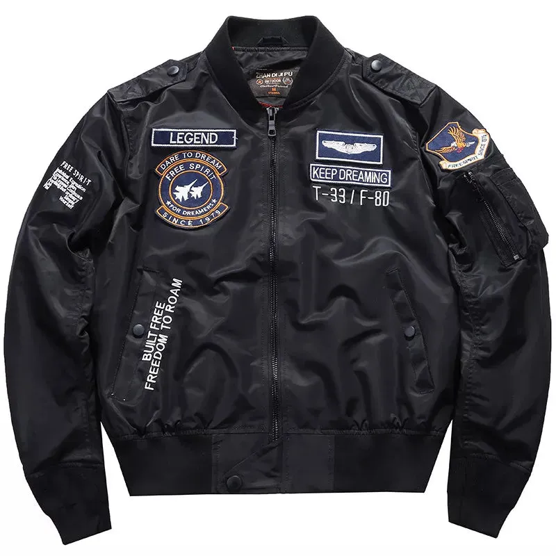 Army Military Ma-1 Aviator Pilot Men Bomber Jacket