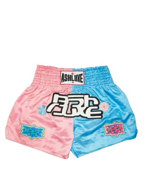 Ashluxe Boxing Trunk Pink Blue