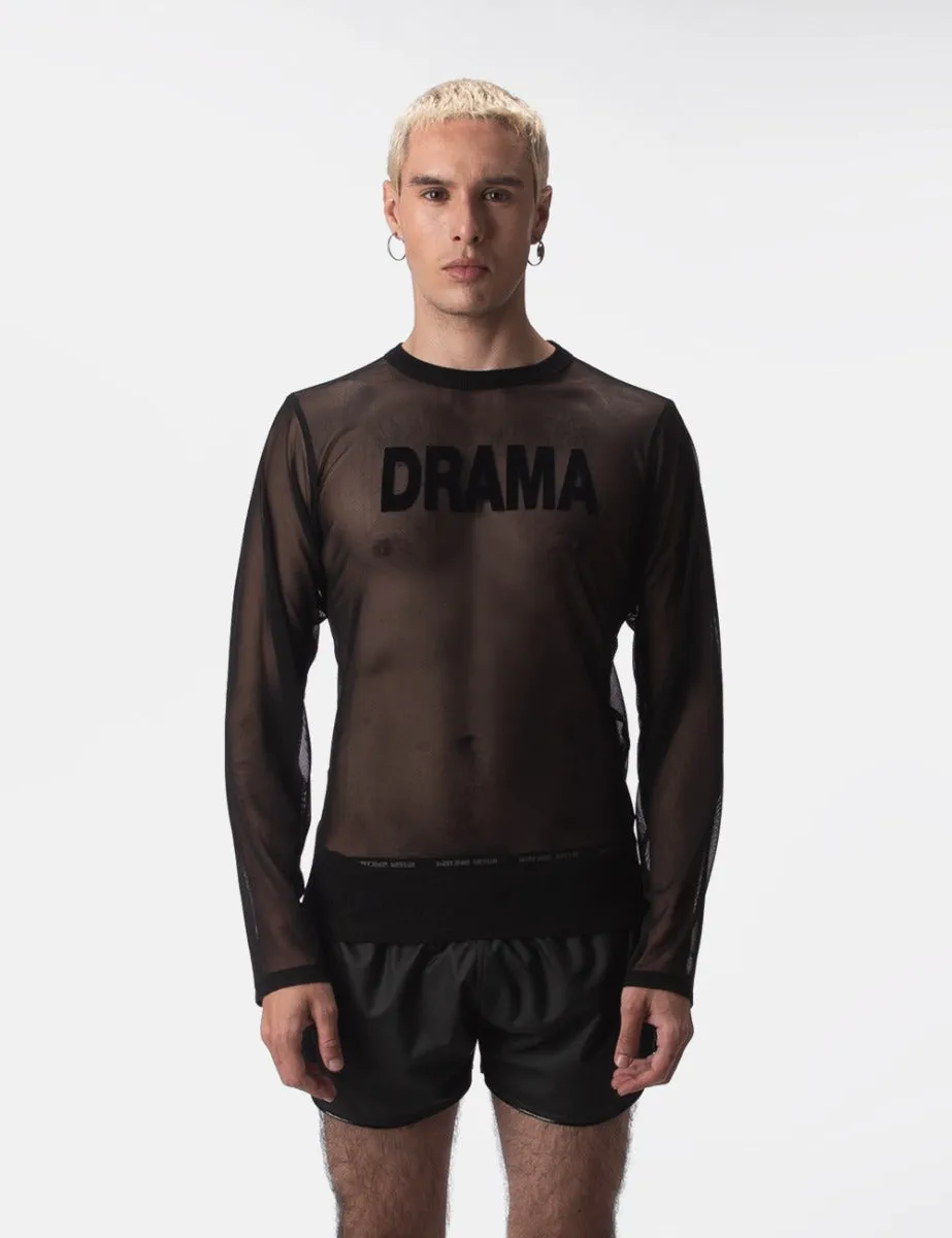 Barcode Berlin Mesh Long Sleeve Drama Black