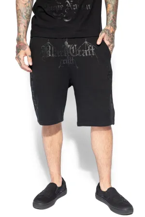 Carpe Noctem - Black On Black Sweat Shorts