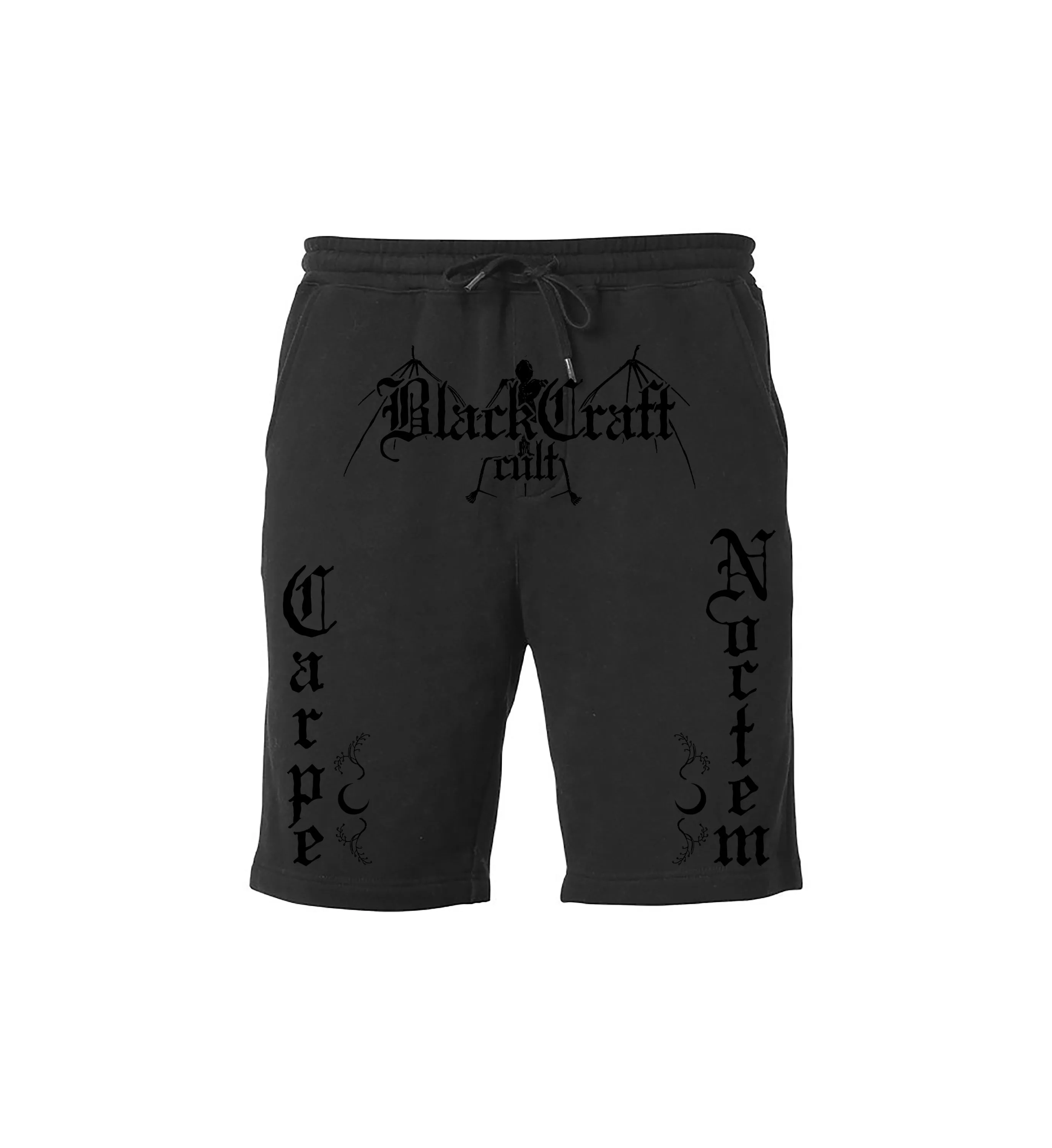 Carpe Noctem - Black On Black Sweat Shorts