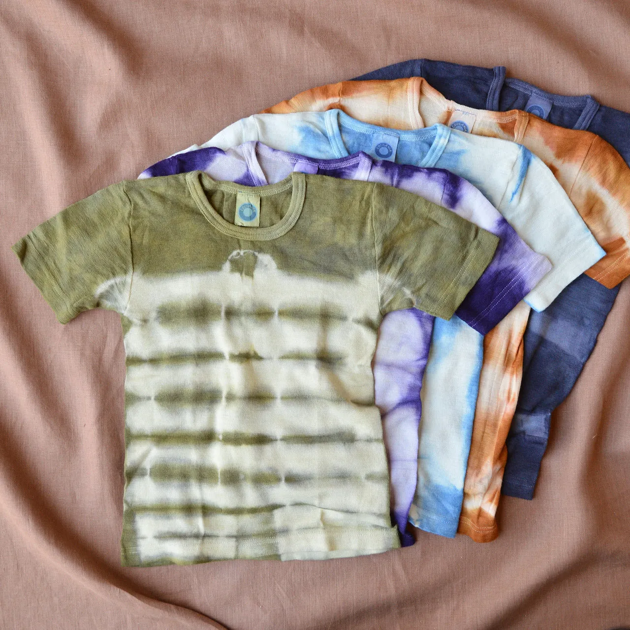 Child's Plant Dyed T-Shirt in 100% Organic Merino - Anthracite (1-6y) *Last ones