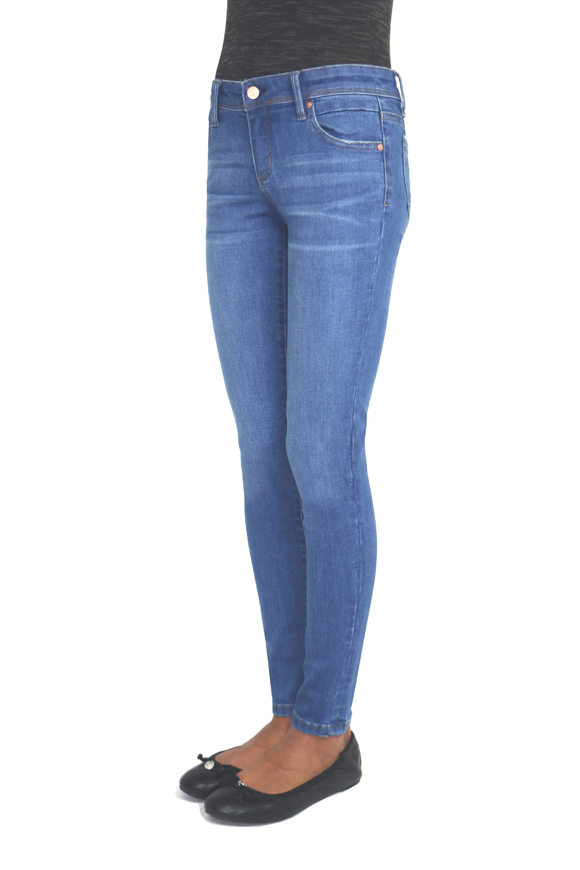 Diane - Basic Mid-Rise Skinny Pant In Medium Indigo