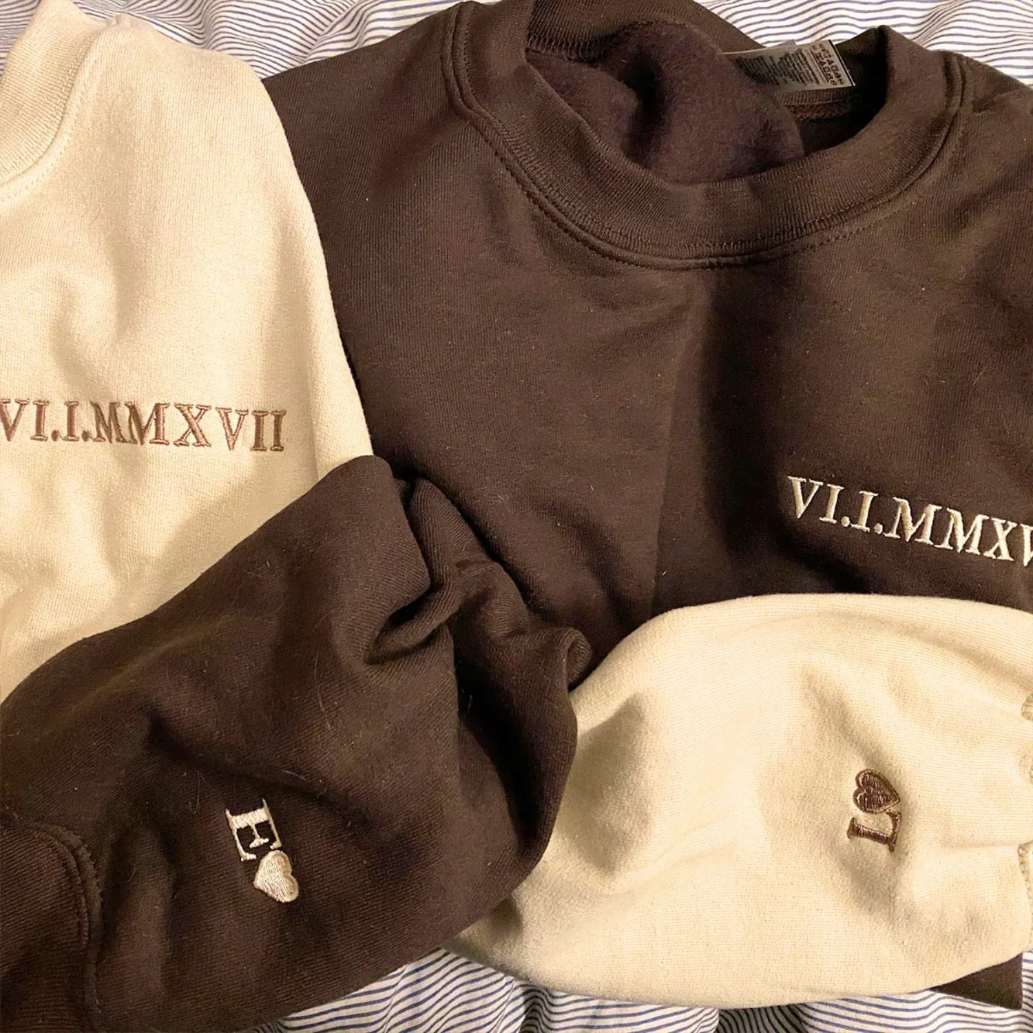 Embroidered Roman Numeral Sweatshirt, Hoodie