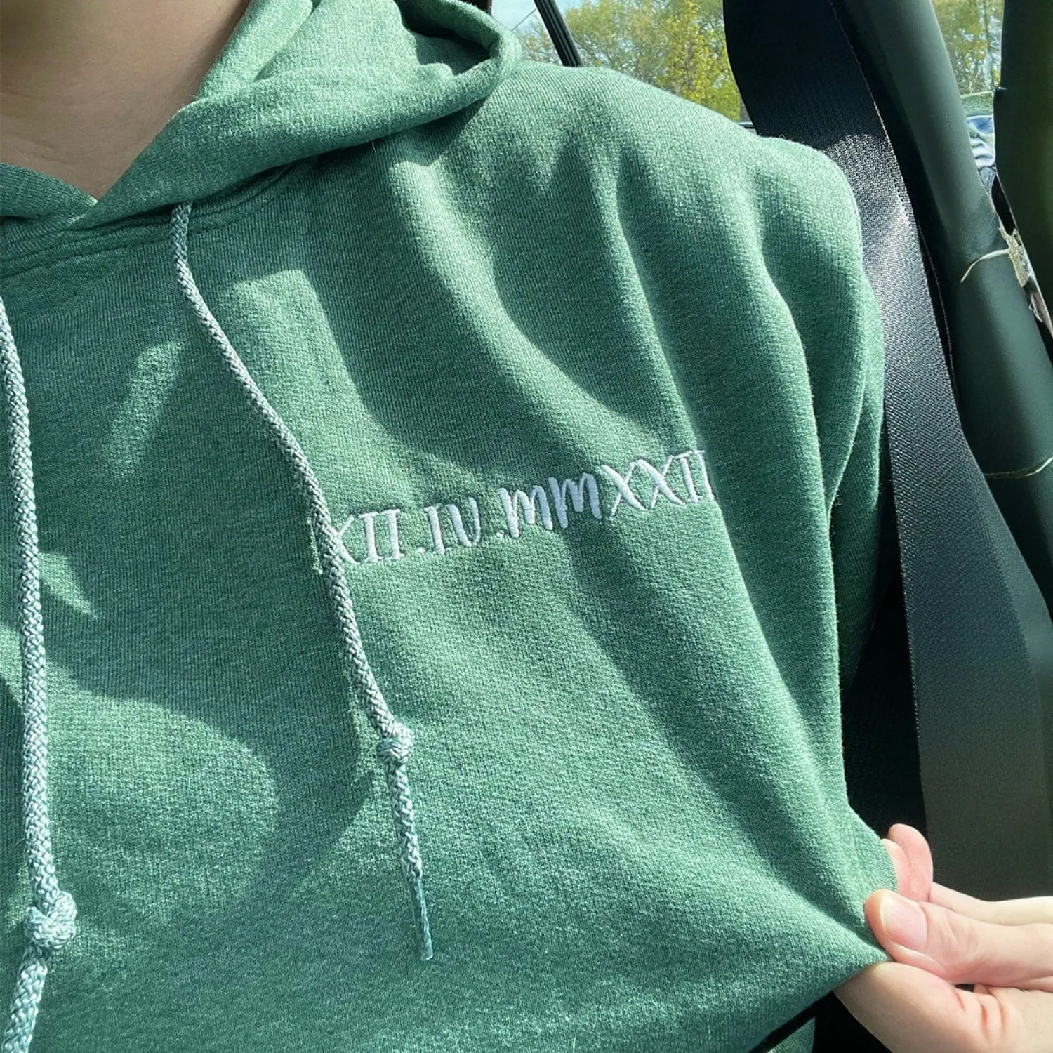 Embroidered Roman Numeral Sweatshirt, Hoodie