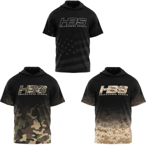 Headbanger Sports Short Sleeve Military Worlds Lightweight Hoodies (Multiple Colors)