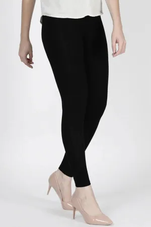 Hinz Classic Rib Leggings  (Black)