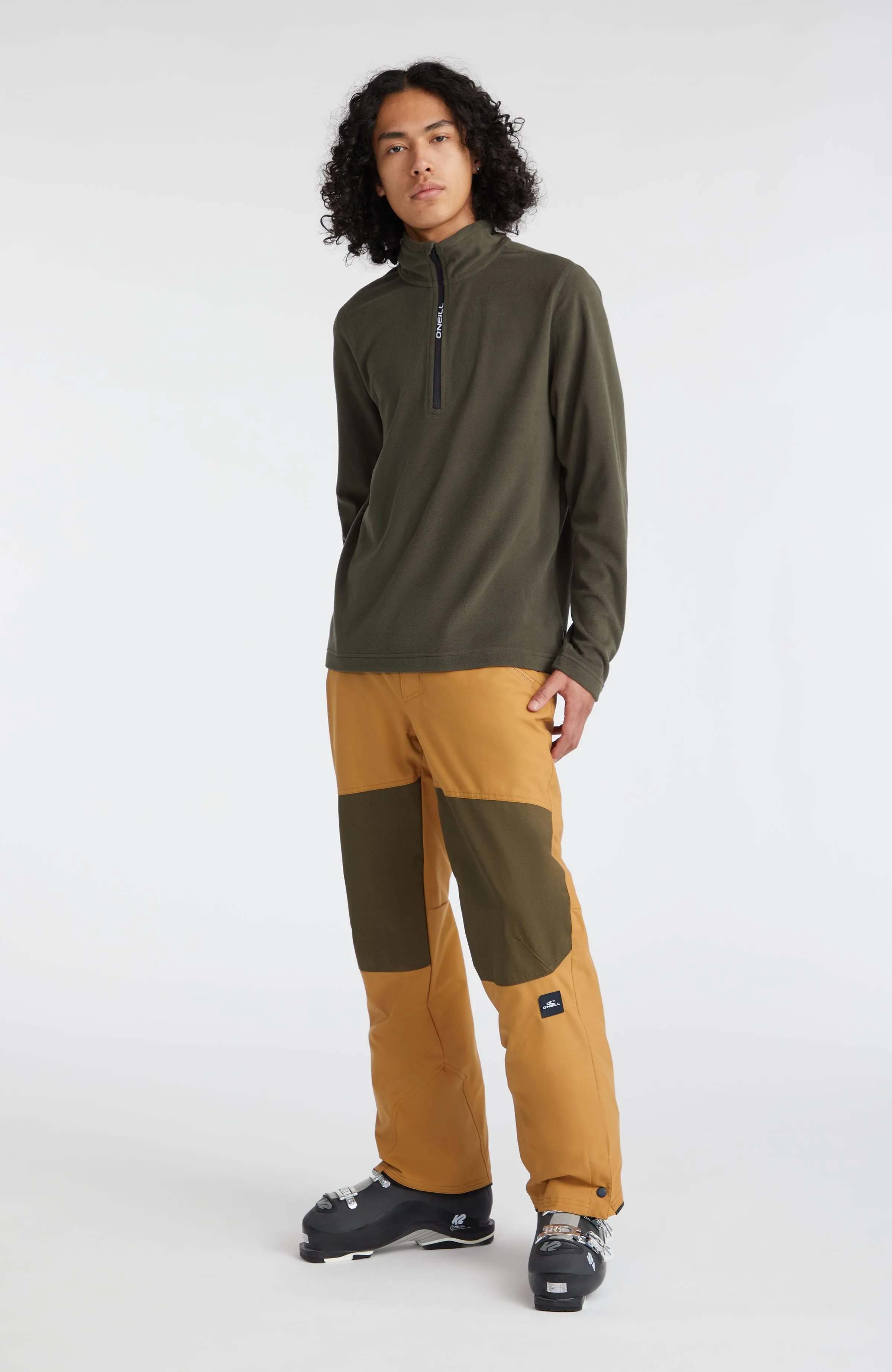 Jacksaw Snow Pants | Rich Caramel Colour block