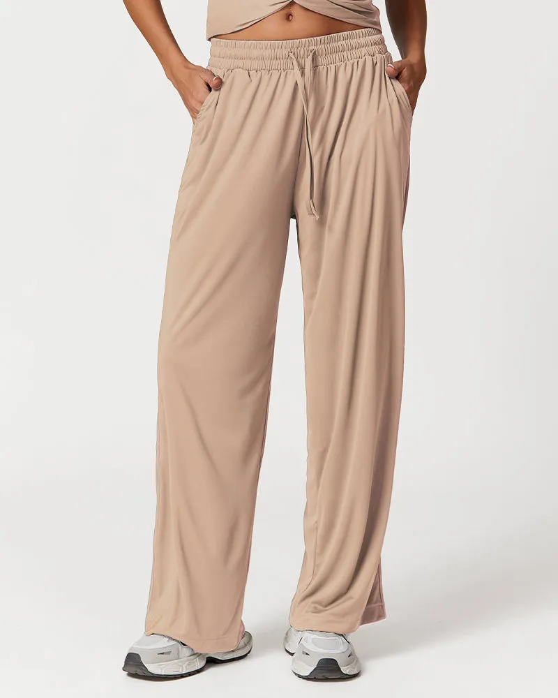 Lightweight Wide Leg Sports Pants