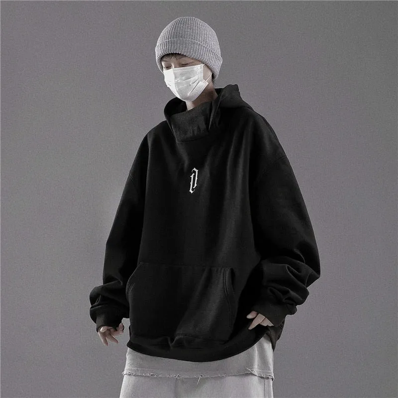 Loose Oversized Hoodie Sweatshirt Autumn Turtleneck Pullover Men Harajuku Hoodies Hip Hop Streetwear WB281