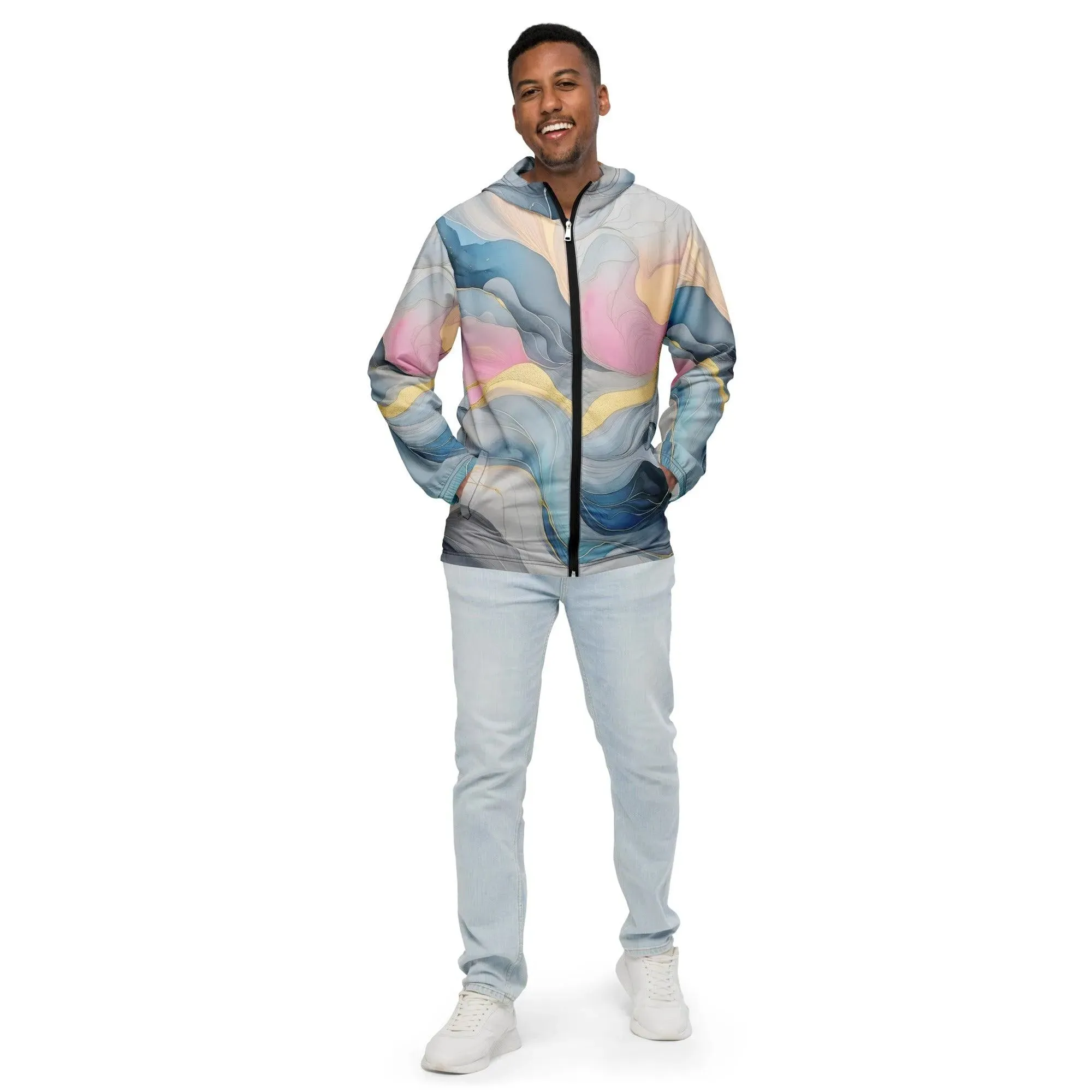 Marble Sky Waterproof Hooded Jacket