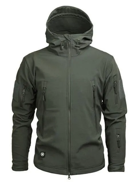 Men Pattern Soft Shell Jacket Rain and Wind Proof Mens Outerwear