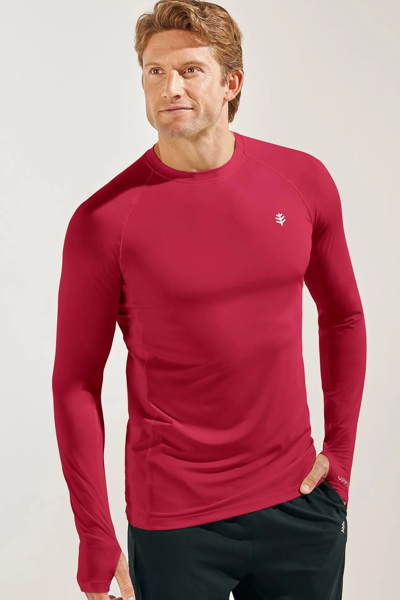 Men's Agility Long Sleeve Performance T-Shirt | Lush Magenta