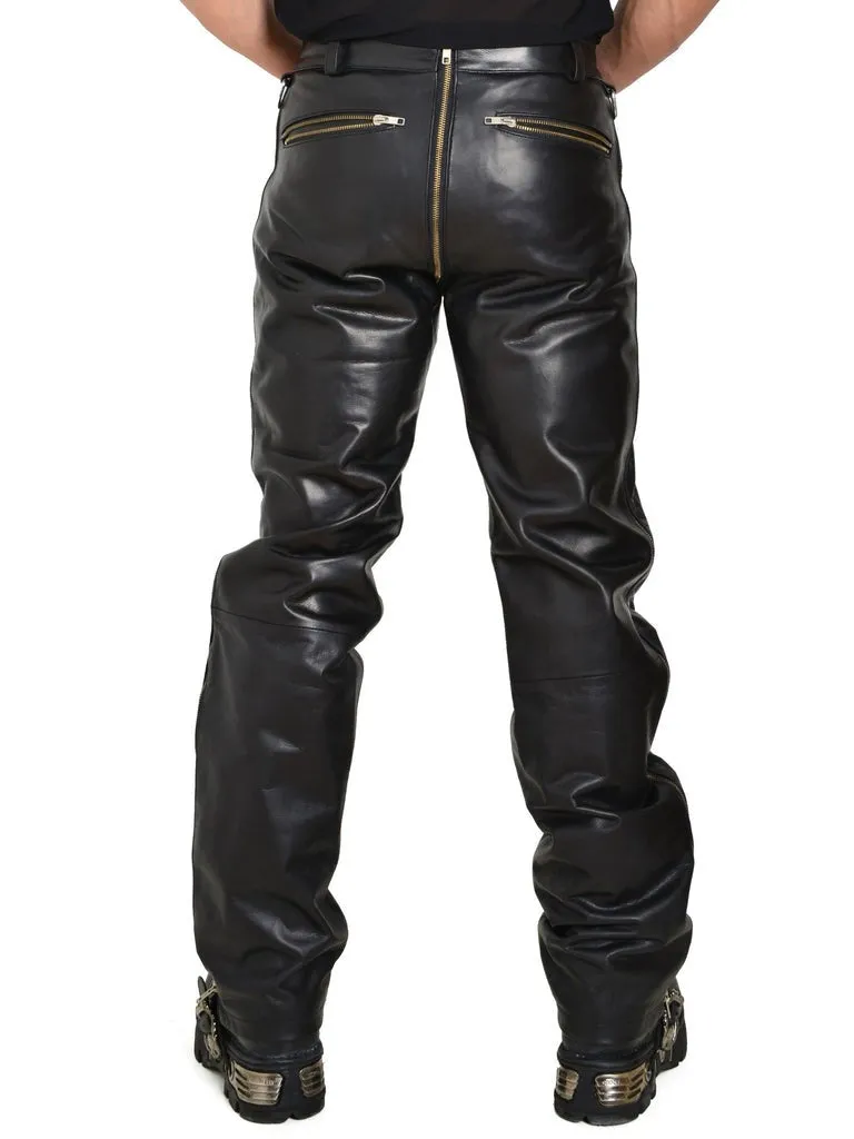 Oakley Men's Real Leather 2-Way Zip Pants Black