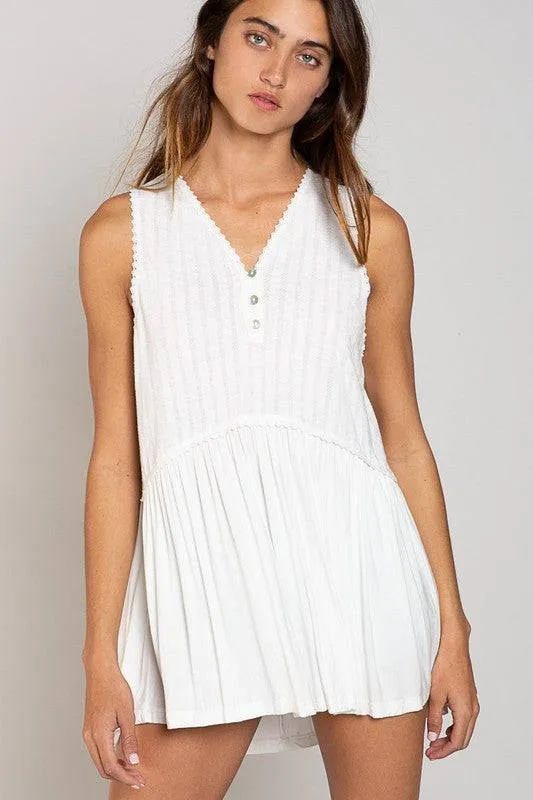 Simple But Unique Babydoll Knit Tank Top