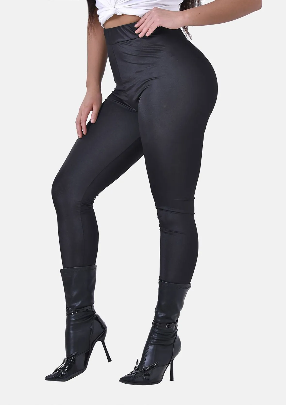 Slim Fit Shiny Leggings