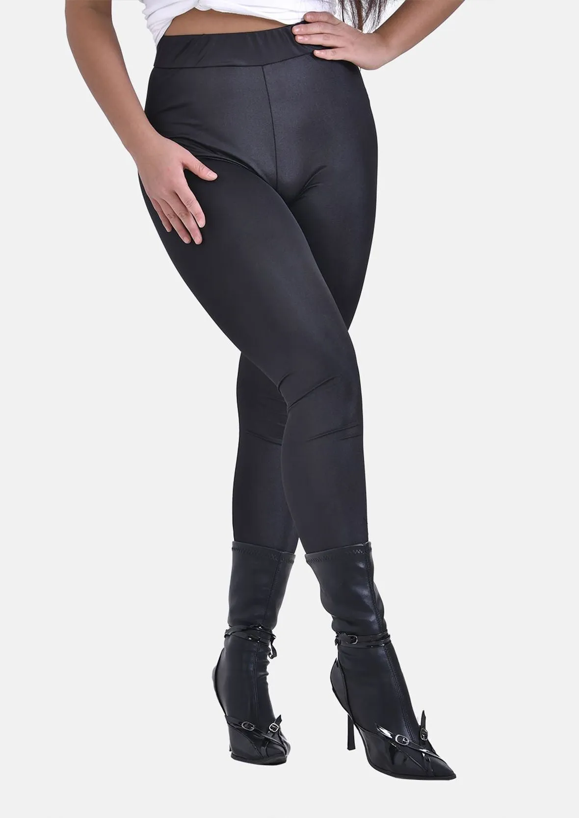 Slim Fit Shiny Leggings