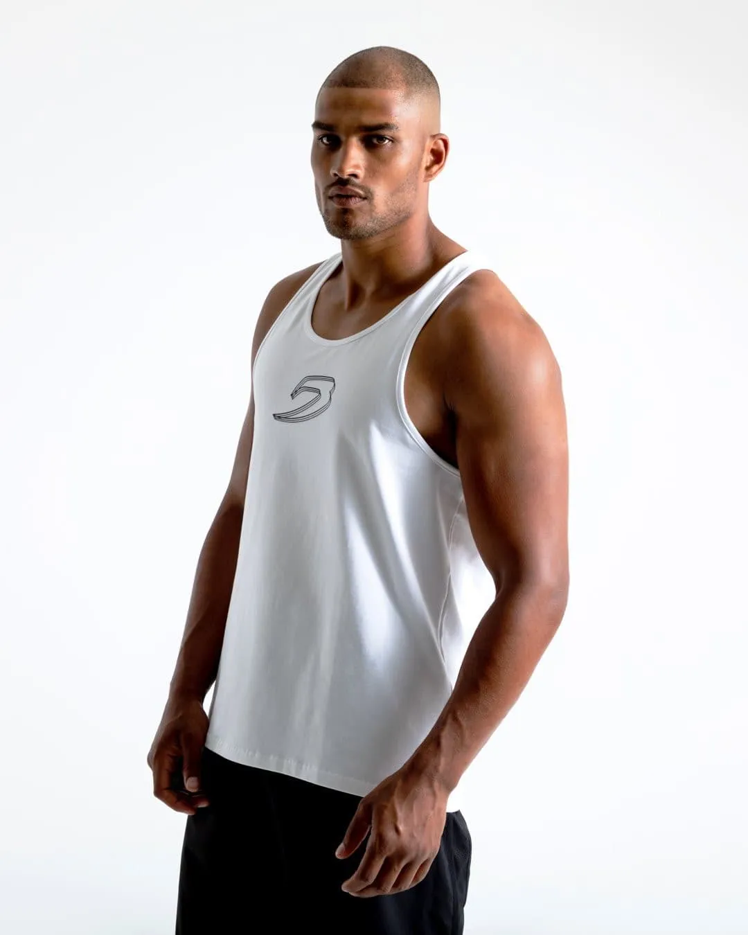 STENCIL STRIKE TANK WHITE