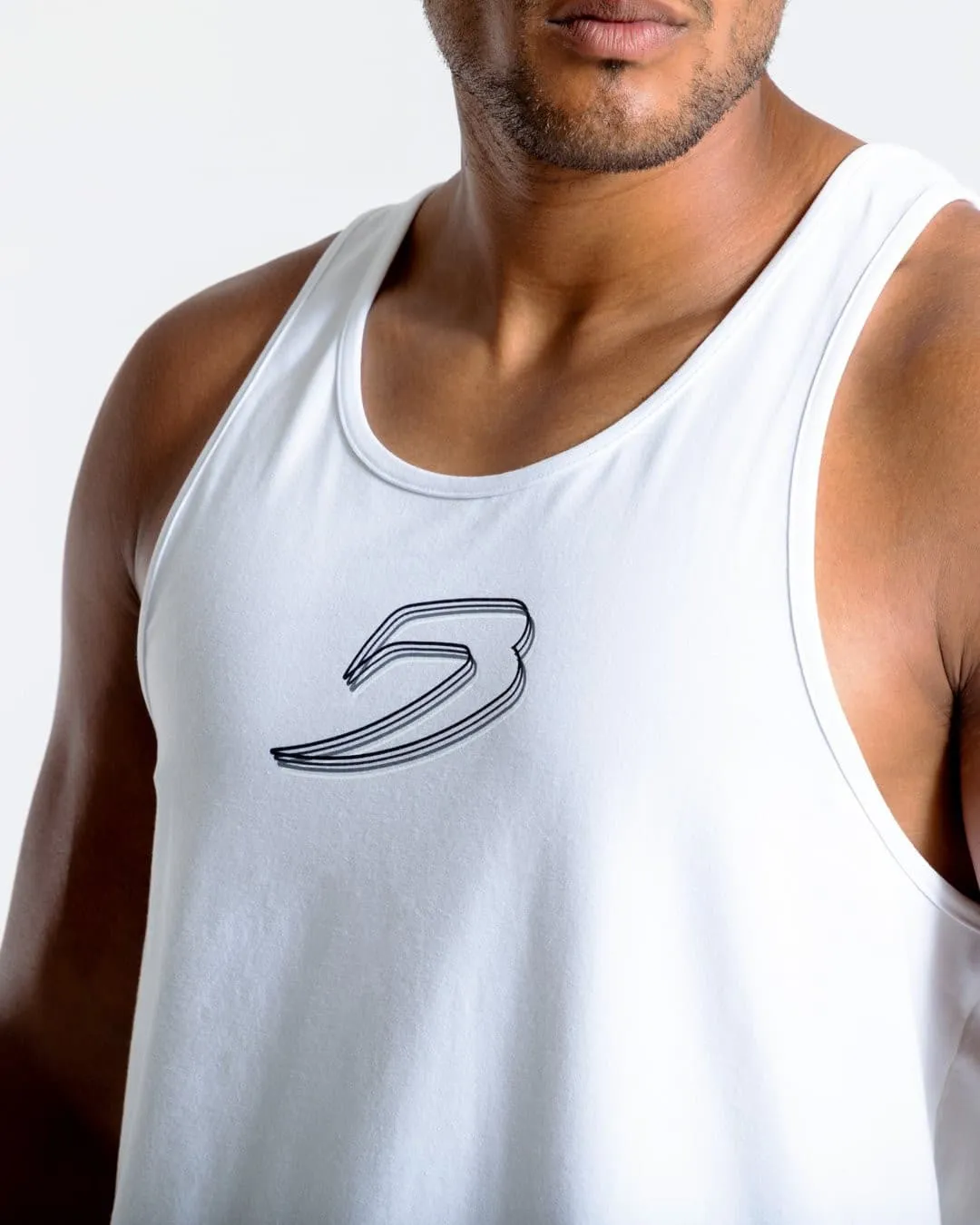 STENCIL STRIKE TANK WHITE