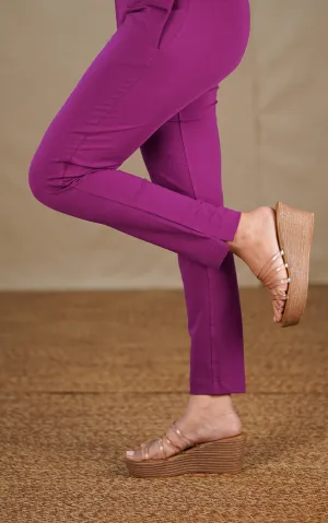 Straight Fit Stretchable Pant Purple