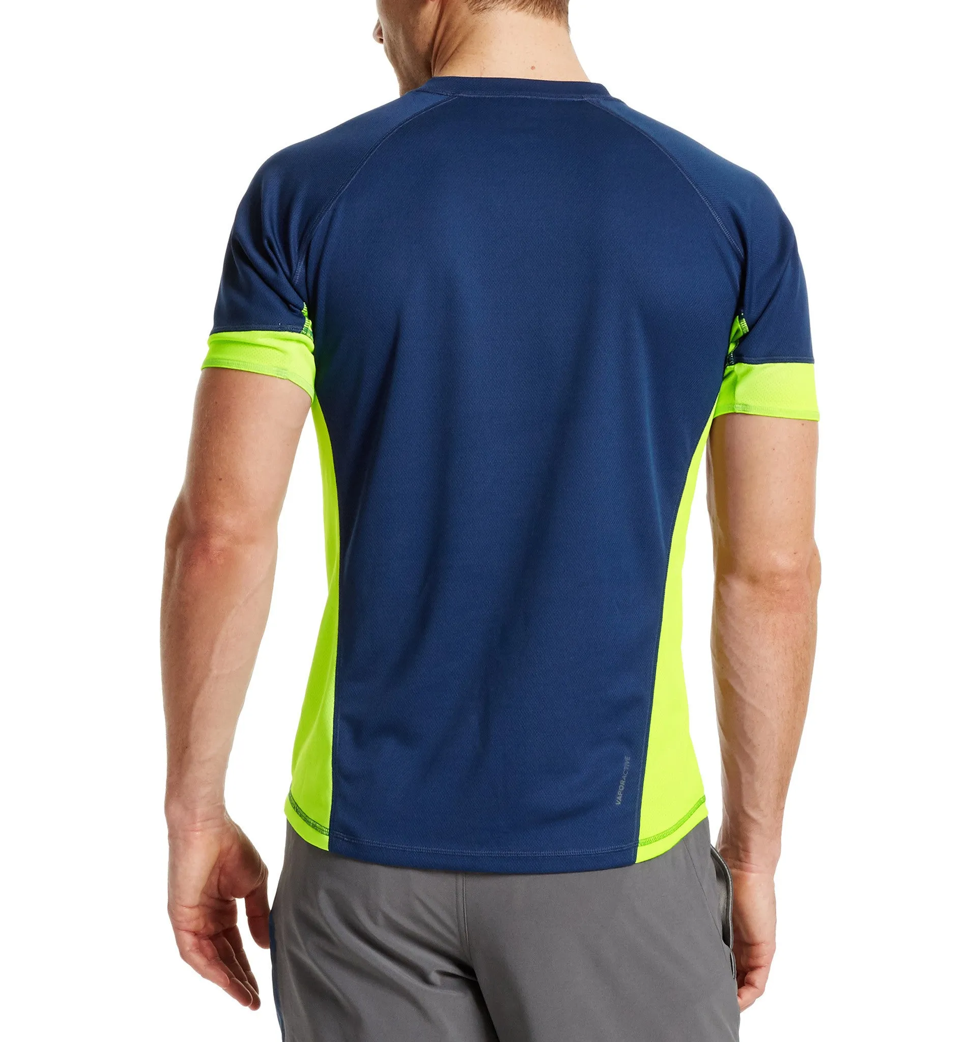 VaporActive Proton Short Sleeve T-Shirt | Estate Blue / Hi Vis Green